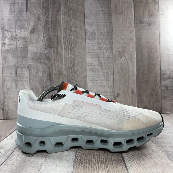 On Cloud Cloudmonster Men's Size 10 Road Running Shoes Sneakers Frost Surf White - Picture 5 of 14